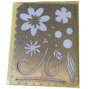 Stampin Up Classy Brass Embossing Template Bodacious Bouquet 4x5 Stencil Set